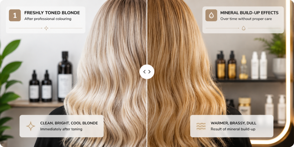 Why Does Blonde Hair Turn Orange? Hard Water, Copper, Iron and Mineral Build-Up Explained blonde hair turning orange