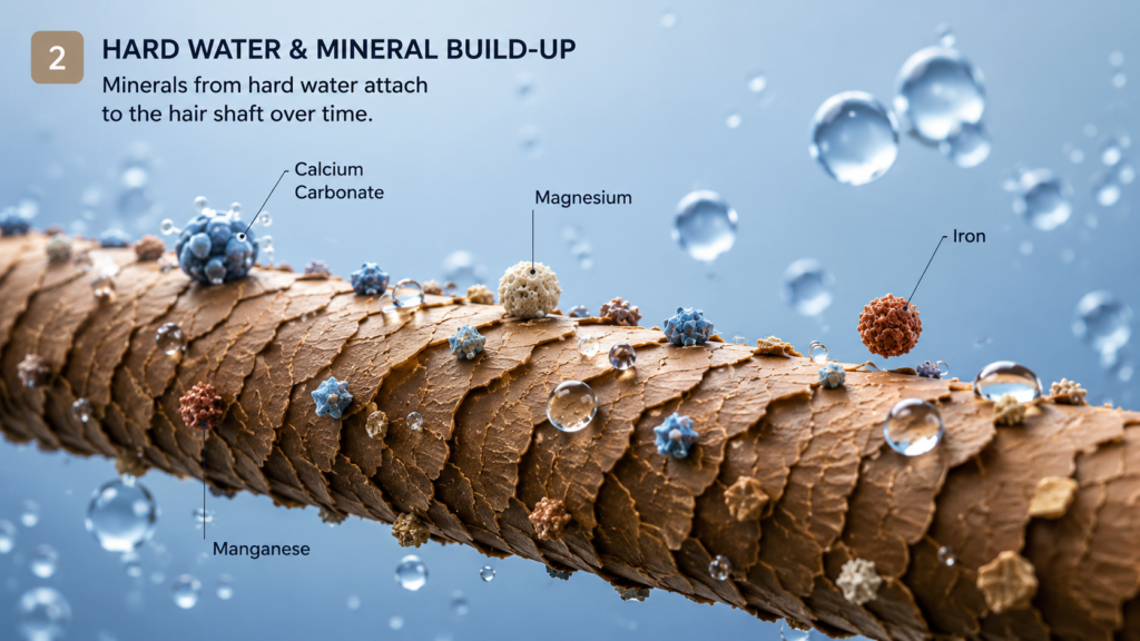 Why Does Blonde Hair Turn Orange? Hard Water, Copper, Iron and Mineral Build-Up Explained hard water minerals on hair