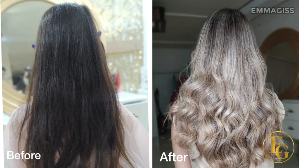 creamy blonde balayage