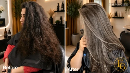 Brunette balayage hair transformation in Birmingham