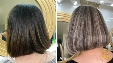 Dimensional balayage hair transformation in Birmingham